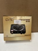 Q4U Charcoal Burner. RRP £25 - Grade U