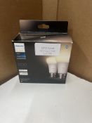 Philips Hue B22 1100 2 Pack Bulbs. RRP £39.99 - Grade U