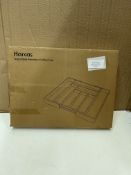 Harcas Adjustable Bamboo Cutlery Tray. RRP £25 - Grade U