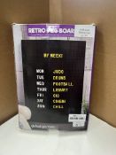 Global Gizmos Retro Peg Board. RRP £20 - Grade U
