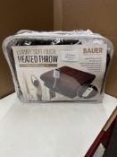 Bauer Luxury Soft Touch Heated Throw. RRP £69.99 - Grade U