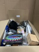 Large Assorted Box of Electric and Kitchenware. Approx. RRP £200 - Grade U
