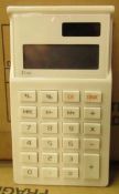 10 X White Pocket Calculators