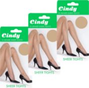 20 X Women'S Cindy 15 Denier Sheer Everyday Reinforced Tights