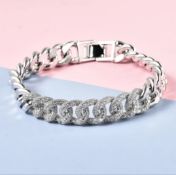 New!! Simulated Diamond Curb Bracelet