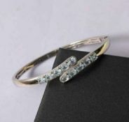 New!! Skyblue Topaz Bypass Bangle
