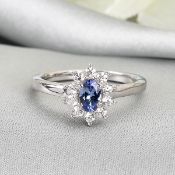 New!! Aa Tanzanite and Natural Cambodian Zircon Ring & Earrings