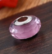 New!! Charmes De Memoire Light Pink Murano Style Glass Bead Bangle