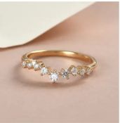 New!! Moissanite Scatter Wishbone Ring