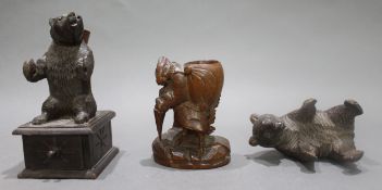 Set of 3 Antique Swiss & Schwarzwalden Carvings