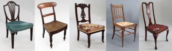 Collection of 5 Antique Occasional Chairs