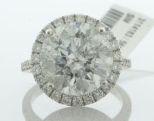 18ct White Gold Halo Setting Ring 8.00 Carats