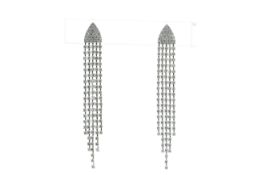 18ct White Gold Diamond Drop Earring 4.40 Carats