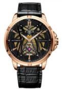Men's Vonlanthen Automatic Skeleton Black Dial Watch