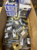 Large Box of 50+ Chrome/Brass Switches and Downlights RRP £100+ **No Vat**
