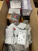 Large Box of Chrome / White Sockets + Switches RRP £100+ **No Vat**