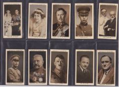 Set 50 Cigarette Cards A Gallery of 1934 Adolf Hitler, Don Bradman, The Queen, Roosevelt Etc Exc...