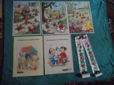 5 X Ladybird & Attwell Posters + 2 Ladybird Growth Charts - 1970's