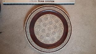 Vintage Persian Khatam Inlay Marquetry Mother of Pearl Wood / Bone Wall Hanging 16