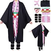 Amycute Nezuko Cosplay Outfit Set 8 Pcs Demon Slayer Total RRP £30.98