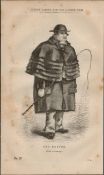 London Victorian Cab Driver Antique Rare 1864 Henry Mayhew Print.