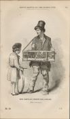 London Crippled St Bird Seller Antique 1864 Henry Mayhew Print.