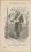 London Rhubarb & Spices Seller Rare Victorian 1864 Henry Mayhew Print.