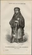 London Woman Crossing Sweeper Antique Rare 1864 Henry Mayhew Print.