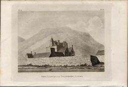 New Castle Tullamore Co Down Rare 1791 Francis Grose Antique