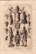 Battle Armour Francis Grose Antique 1783 Copper Plate Engraving.