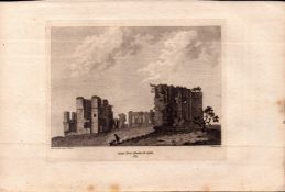Kenilworth Castle & Plans F Grose Antique 1783 Copper Engraving.