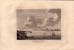 Jersey Elizabeth Castle F Grose Antique 1783 Copper Plate Engraving.