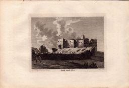 Devon Lundy Castle Plan Antique F Grose 1783 Copper Plate Engraving.