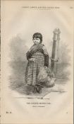 London Victorian Lucifer Match Girl Antique 1864 Henry Mayhew Print.