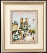 Impressionist Oil on Canvas. Parisian Scene.