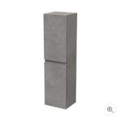 Brand New Boxed Mino Tall Wall Hung Storage Unit - Concrete RRP £220 **No Vat**