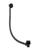 Brand New Boxed Arezzo Matt Black Easy Clean Click Clack Bath Waste with Overflow RRP £60 **No Va...