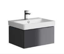 Brand New Boxed Splendour Washbasin Cabinet - 60cm - Grey RRP £100 **No Vat**