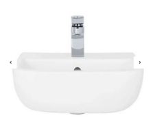 Brand New Boxed Cedar 520mmm White Semi Recessed Basin with 1 Tap Hole RRP £120 **No Vat**