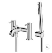 Brand New Boxed Vantro Chrome Deck Mounted Bath Shower Mixer Tap RRP £120 **No Vat**