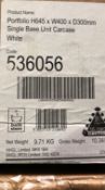 Brand New Boxed Portfolio H645 x W400 x D300mm WC Unit Carcase White RRP £65 *No VAT*