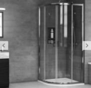 Brand New Boxed Aqualux Framed 6 Quadrant Shower Enclosure 800mm x 800mm - 6mm Glass RRP £300