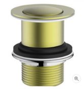 Brand New Boxed Aero Unslotted Click Clack Basin Waste - Brushed Brass RRP £30 **No Vat**