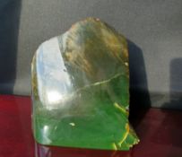 Fine Green Colour Free Form Nephrite Jade Sculpture
