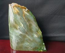 Rare Colour Free Form Carved Nephrite Jade Sculpture