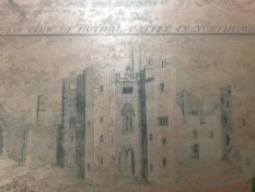 Sam and Nath Buck Engraved Copper Plate 1720 The North View of Bothal Castle In Northumberland
