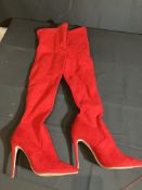 Dade Knee High Boots Worn By A Body Double