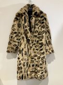 River Island Leopard Faux Fur Coat Worn By A Body Double.