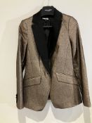 Karen Millen Gold Suit Worn By A Body Double.