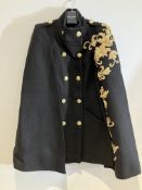 Karen Millen Gold Embroidered Cape Worn By A Body Double.